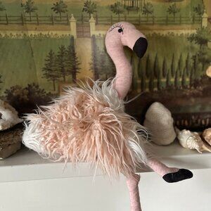 Antrhopologie Fluffy Ballet Flamingo Pink Plush